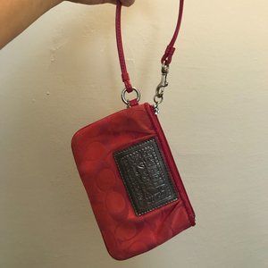 Hot Pink Coach Poppy Wristlet